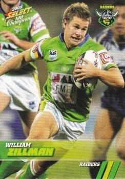 2008 Select NRL Champions #37 William Zillman Front